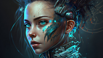 Картинка фэнтези роботы +киборги +механизмы нейросети графика нейроарт ai art нейронные сети рисунки нейро искусство