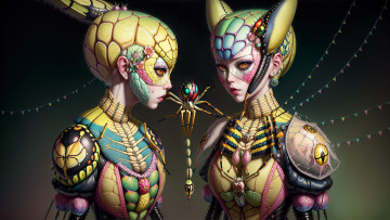 Картинка фэнтези существа нейросети графика нейроарт ai art нейронные сети рисунки нейро искусство