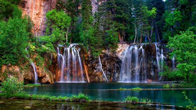 Обои картинки фото hanging lake, colorado, природа, водопады, hanging, lake