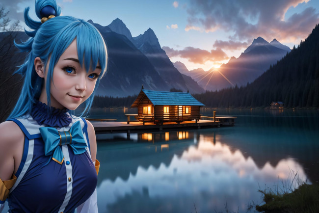 Обои картинки фото 3д графика, аниме , anime, нейросети, графика, нейроарт, ai, art, нейронные, сети, рисунки, нейро, искусство