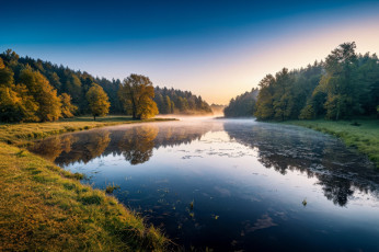 Картинка природа реки озера утро