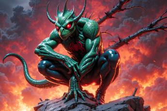 Картинка 3д+графика существа+ creatures монстр существо дым камень