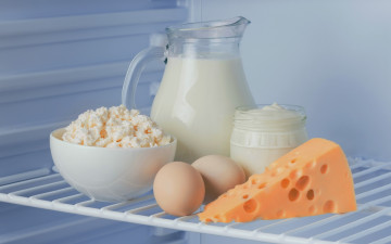 обоя еда, масло,  молочные продукты, творог, молоко, сыр, яйца