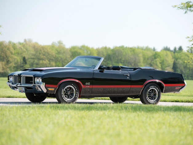 Обои картинки фото олдсмобиль, автомобили, oldsmobile, 442, w30, 1971