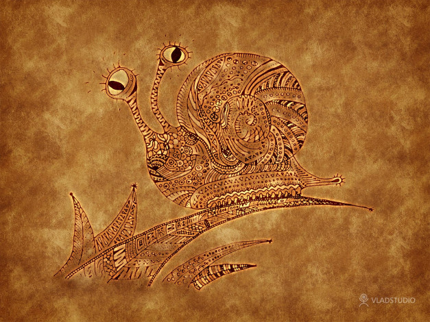 Обои картинки фото рисованные, животные, улитки