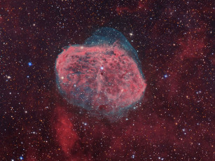 Картинка ngc 6888 космос галактики туманности