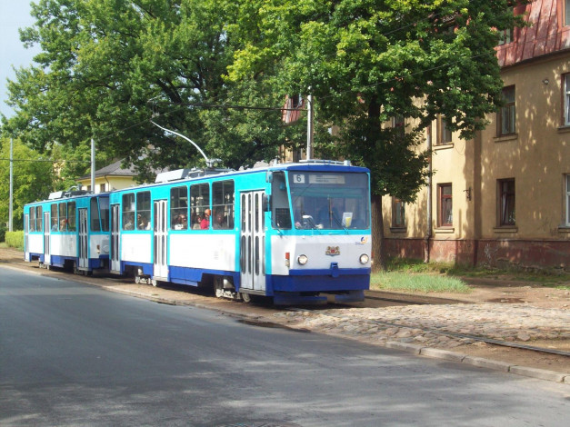 Обои картинки фото рижский, трамвай, техника, трамваи