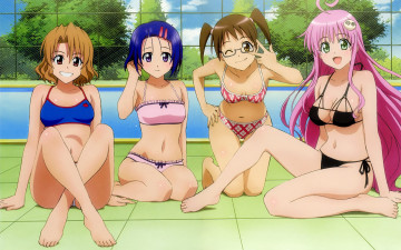 Картинка аниме to love ru девушки