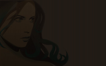 Картинка векторная графика черный фон девушка