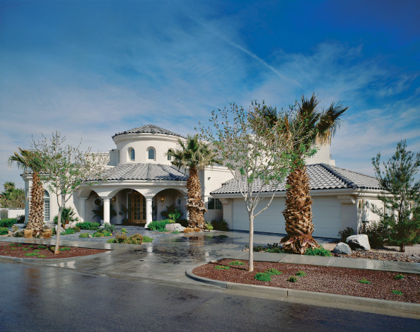 Обои картинки фото города, здания, дома, пальма