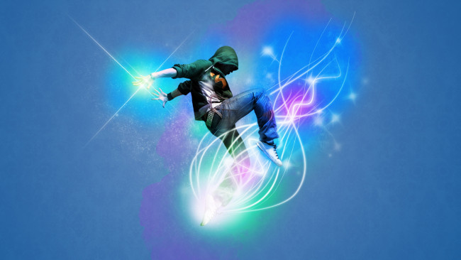 Обои картинки фото разное, компьютерный, дизайн, парень, танец