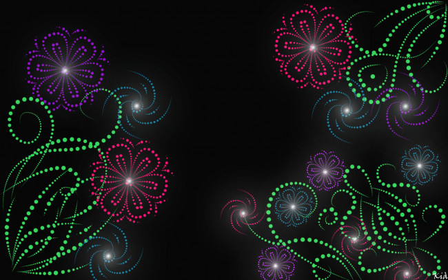 Обои картинки фото векторная, графика, цветы