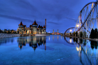 Картинка valmontone italy города огни ночного италия аттракционы