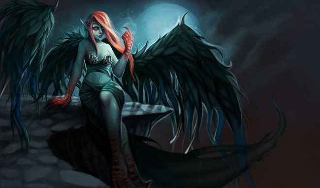 Обои картинки фото league, of, legends, видео, игры, morgana