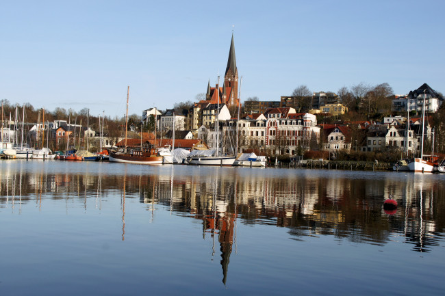 Обои картинки фото германия, фленсбург, города, улицы, площади, набережные
