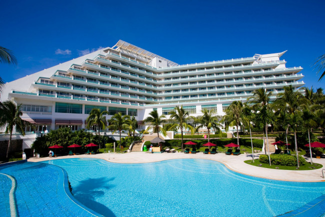 Обои картинки фото города, здания, дома, бассейн, hainan, china
