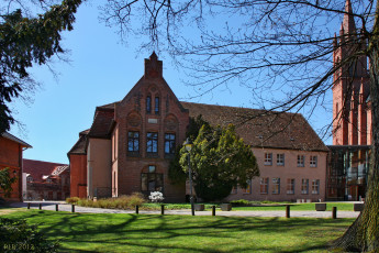 Картинка германия доббертин города здания дома площадь кирха