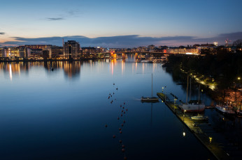 Картинка stockholm города стокгольм швеция дома мост река