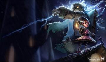Картинка league of legends видео игры существо девушка молния