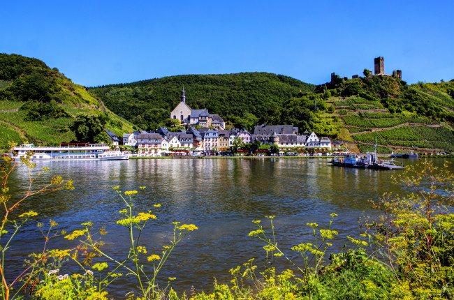 Обои картинки фото германия, элленц, польтерсдорф, города, пейзажи, дома, пейзаж, река