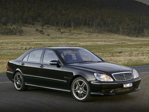 Картинка автомобили mercedes-benz amg s 65 темный w220 au-spec