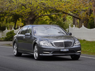 Картинка автомобили mercedes-benz au-spec темный amg w221 s 500 package sports