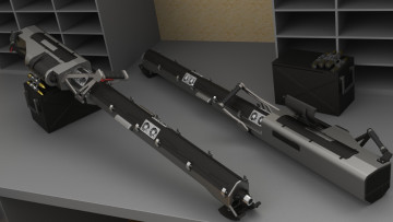 Картинка оружие 3d фон пулемет