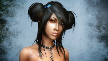 Картинка видео+игры the+elder+scrolls+v +skyrim тату девушка взгляд фон