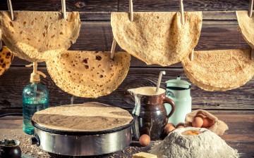 Картинка еда блины +оладьи вода мука кувшин прикол яйца сушатся тесто