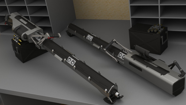 Обои картинки фото оружие, 3d, фон, пулемет