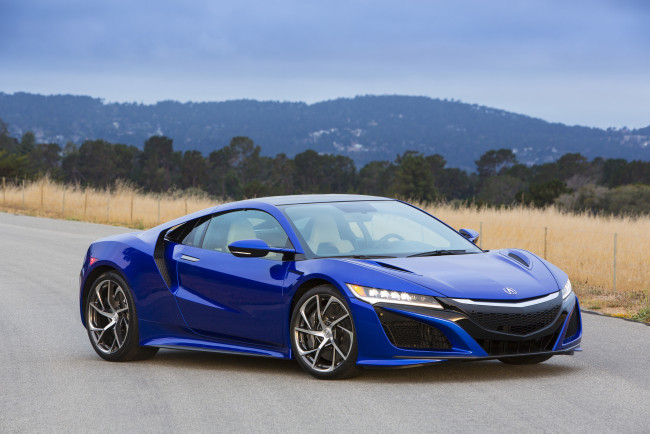 Обои картинки фото автомобили, acura, голубой, 2016, г, nsx