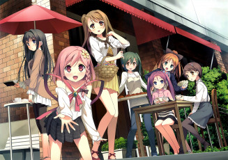 Картинка your+diary аниме kantoku+ artbook девушки взгляд фон