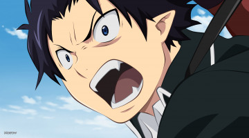 Картинка аниме ao+no+exorcist рин