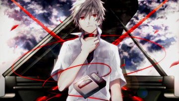 Картинка аниме evangelion парень