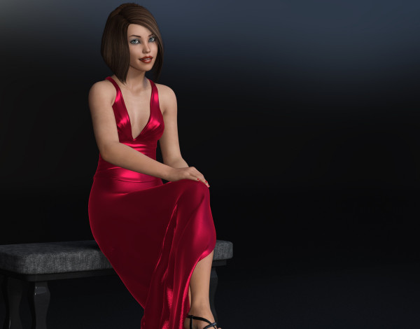 Обои картинки фото 3д графика, люди , people, фон, взгляд, девушка