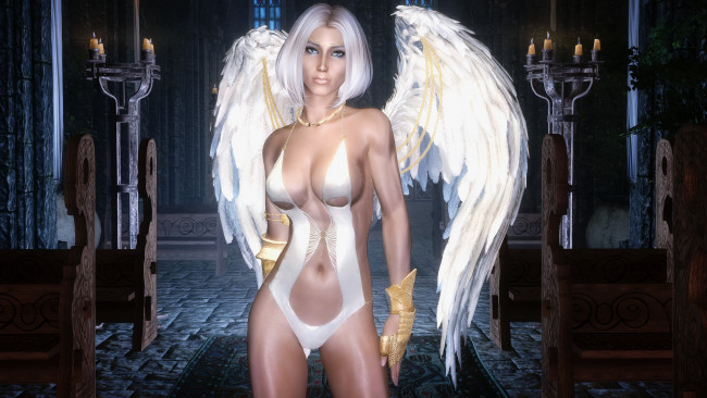 Обои картинки фото 3д графика, аниме , anime, ангел, фон, взгляд, девушка