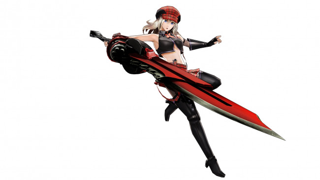 Обои картинки фото аниме, god eater, меч, девушка