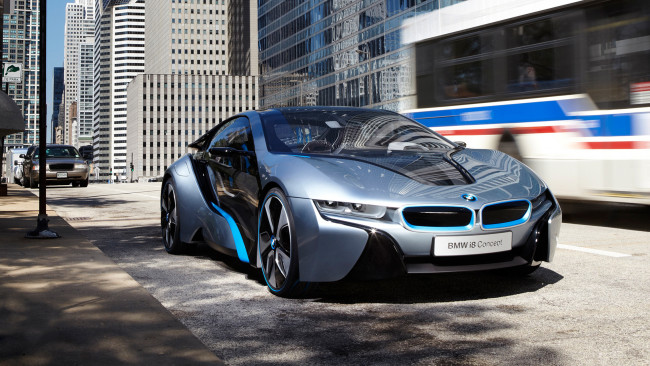 Обои картинки фото bmw i8 concept 2011, автомобили, выставки и уличные фото, i8, bmw, 2011, concept