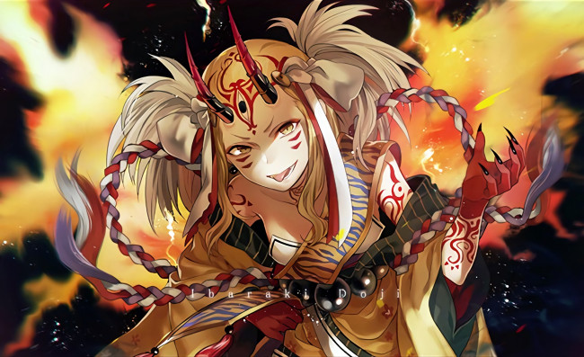 Обои картинки фото аниме, fate, stay night, девушка, взгляд, фон