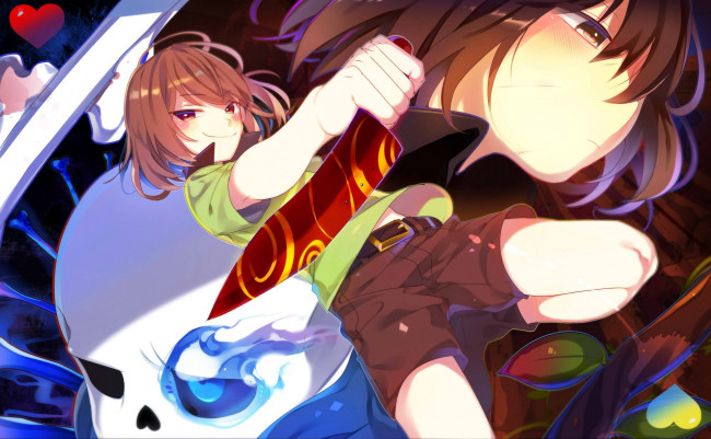 Обои картинки фото аниме, under the dog, фон, взгляд, девушка