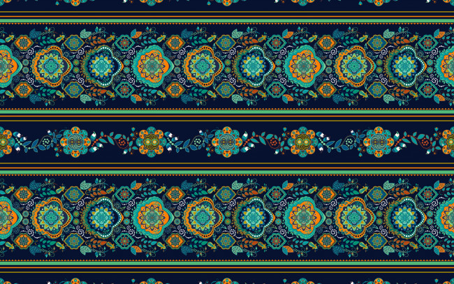 Обои картинки фото векторная графика, графика , graphics, зеленый, орнамент, узор, цветы