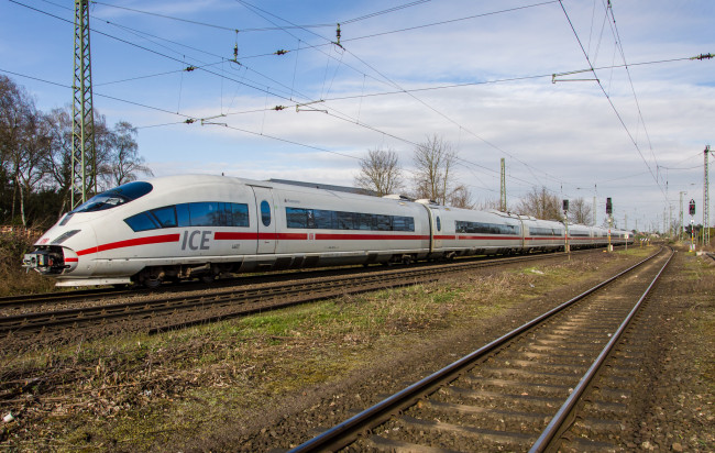 Обои картинки фото техника, поезда, состав, локомотив, рельсы