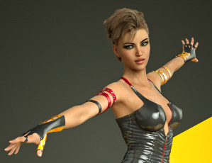 Картинка 3д+графика люди+ people взгляд девушка фон