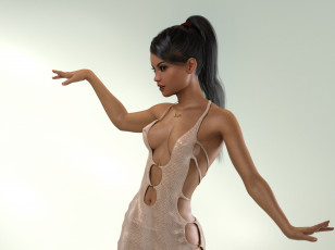 Картинка 3д+графика люди+ people фон взгляд девушка