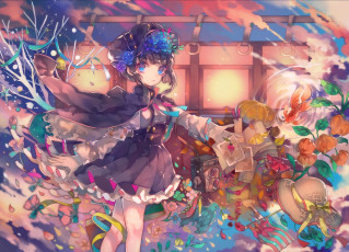 Картинка аниме магия +колдовство +halloween cha goma