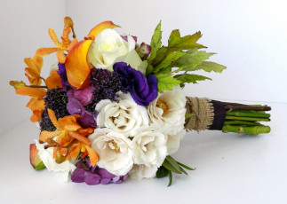 Картинка цветы букеты +композиции разноцветные