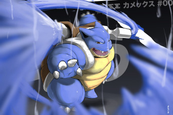 Картинка аниме pokemon вода покемон черепаха blastoise