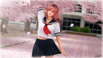 Картинка 3д+графика люди+ people фон девушка взгляд