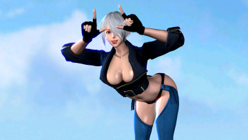 обоя 3д графика, люди , people, фон, взгляд, девушка