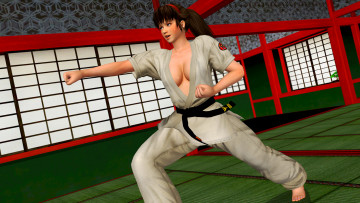 обоя 3д графика, спорт , sport, взгляд, девушка, фон